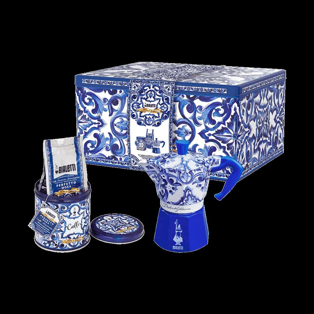 Dolce & Gabbana նվերի տուփ՝ Միջերկրածովյան (Moka 3 բաժակ + Սուրճ 200 գ)